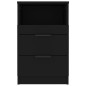 vidaXL Mesitas de noche 2 uds madera contrachapada color negro vidaXL Mesitas de noche 2 uds madera contrachapada color negro