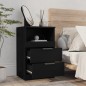 vidaXL Mesitas de noche 2 uds madera contrachapada color negro vidaXL Mesitas de noche 2 uds madera contrachapada color negro