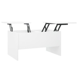 vidaXL Mesa de centro madera contrachapada blanco 80x50x42,5 cm