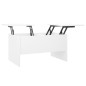 vidaXL Mesa de centro madera contrachapada blanco 80x50x42,5 cm vidaXL Mesa de centro madera contrachapada blanco 80x50x42,5 cm