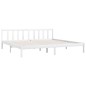 vidaXL Estructura de cama madera maciza blanco Super King 180x200 cm vidaXL Estructura de cama madera maciza blanco Super King 180x200 cm