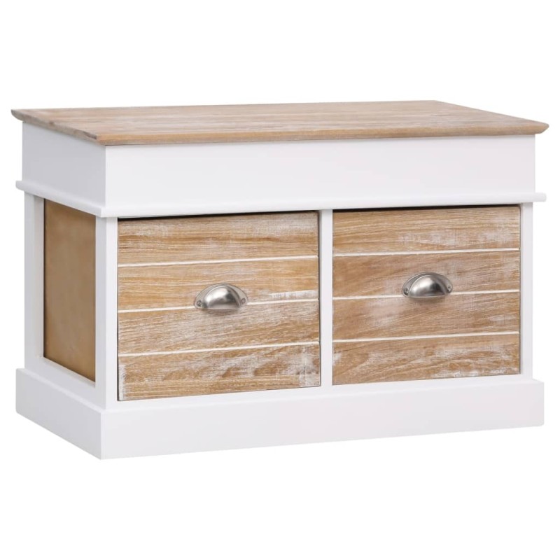 vidaXL Banco de recibidor de madera de Paulownia 70x35x45 cm vidaXL Banco de recibidor de madera de Paulownia 70x35x45 cm