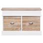 vidaXL Banco de recibidor de madera de Paulownia 70x35x45 cm vidaXL Banco de recibidor de madera de Paulownia 70x35x45 cm
