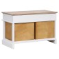 vidaXL Banco de recibidor de madera de Paulownia 70x35x45 cm vidaXL Banco de recibidor de madera de Paulownia 70x35x45 cm