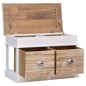 vidaXL Banco de recibidor de madera de Paulownia 70x35x45 cm vidaXL Banco de recibidor de madera de Paulownia 70x35x45 cm