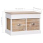 vidaXL Banco de recibidor de madera de Paulownia 70x35x45 cm vidaXL Banco de recibidor de madera de Paulownia 70x35x45 cm