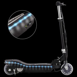 vidaXL Patinete eléctrico con LED negro 120 W