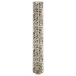 vidaXL Poste circular de gaviones acero galvanizado Ø30x200 cm
