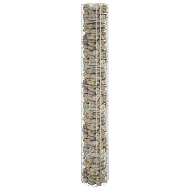 vidaXL Poste circular de gaviones acero galvanizado Ø30x200 cm