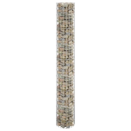 vidaXL Poste circular de gaviones acero galvanizado Ø30x200 cm
