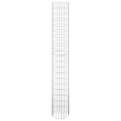 vidaXL Poste circular de gaviones acero galvanizado Ø30x200 cm
