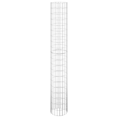 vidaXL Poste circular de gaviones acero galvanizado Ø30x200 cm
