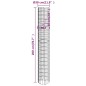 vidaXL Poste circular de gaviones acero galvanizado Ø30x200 cm