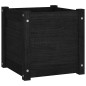 vidaXL Jardinera de madera maciza de pino negro 40x40x40 cm vidaXL Jardinera de madera maciza de pino negro 40x40x40 cm