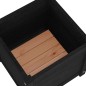 vidaXL Jardinera de madera maciza de pino negro 40x40x40 cm vidaXL Jardinera de madera maciza de pino negro 40x40x40 cm