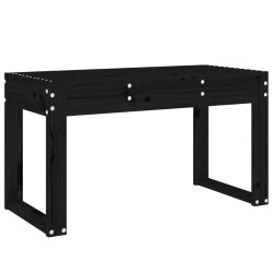 vidaXL Banco de jardín madera maciza de pino negro 80x38x45 cm