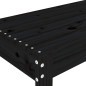 vidaXL Banco de jardín madera maciza de pino negro 80x38x45 cm vidaXL Banco de jardín madera maciza de pino negro 80x38x45 cm