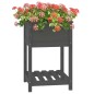 vidaXL Jardinera con estante madera maciza de pino gris 54x34,5x81 cm vidaXL Jardinera con estante madera maciza de pino gris 54x34,5x81 cm