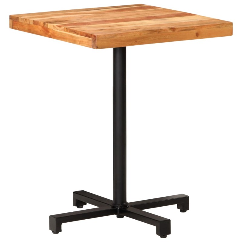 vidaXL Mesa de bistró cuadrada madera de mango maciza 60x60x75 cm