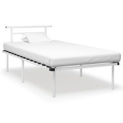vidaXL Estructura de cama de metal blanco 100x200 cm