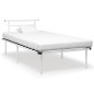 vidaXL Estructura de cama de metal blanco 100x200 cm