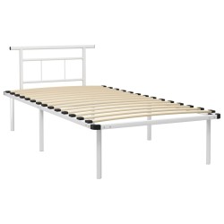 vidaXL Estructura de cama de metal blanco 100x200 cm
