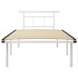 vidaXL Estructura de cama de metal blanco 100x200 cm