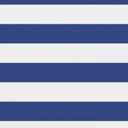 vidaXL Toldo para balcón tela oxford blanco y azul 75x400 cm
