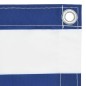 vidaXL Toldo para balcón tela oxford blanco y azul 75x400 cm vidaXL Toldo para balcón tela oxford blanco y azul 75x400 cm