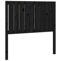 vidaXL Cabecero de cama madera maciza de pino negro 95,5x4x100 cm