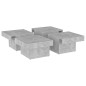 vidaXL Mesa de centro madera contrachapada gris hormigón 80x50x40 cm vidaXL Mesa de centro madera contrachapada gris hormigón 80x50x40 cm
