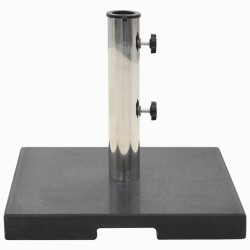 vidaXL Base de sombrilla de granito cuadrada negro 20 kg 