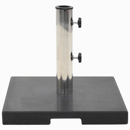 vidaXL Base de sombrilla de granito cuadrada negro 20 kg 