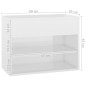 vidaXL Banco zapatero madera contrachapada blanco brillante 60x30x45cm vidaXL Banco zapatero madera contrachapada blanco brillante 60x30x45cm