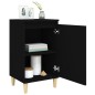 vidaXL Mesita de noche madera contrachapada negro 40x35x70 cm vidaXL Mesita de noche madera contrachapada negro 40x35x70 cm