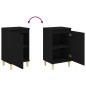 vidaXL Mesita de noche madera contrachapada negro 40x35x70 cm vidaXL Mesita de noche madera contrachapada negro 40x35x70 cm