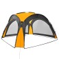 vidaXL Carpa de fiesta con LED 4 paredes laterales verde 3,6x3,6x2,3 m