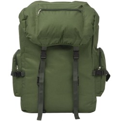 vidaXL Mochila militar 65 L verde