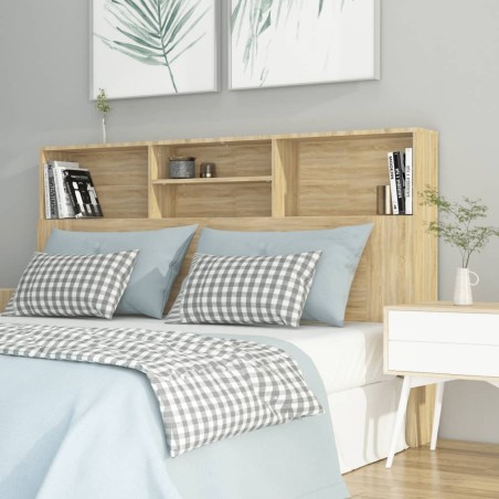 vidaXL Mueble cabecero color roble Sonoma 160x19x103,5 cm