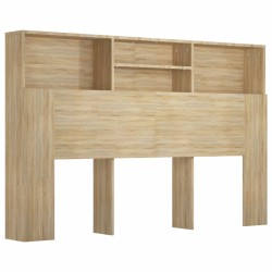 vidaXL Mueble cabecero color roble Sonoma 160x19x103,5 cm