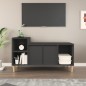 vidaXL Mueble para TV madera contrachapada negro 100x35x55 cm vidaXL Mueble para TV madera contrachapada negro 100x35x55 cm