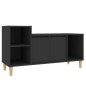 vidaXL Mueble para TV madera contrachapada negro 100x35x55 cm vidaXL Mueble para TV madera contrachapada negro 100x35x55 cm