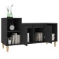 vidaXL Mueble para TV madera contrachapada negro 100x35x55 cm vidaXL Mueble para TV madera contrachapada negro 100x35x55 cm