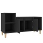 vidaXL Mueble para TV madera contrachapada negro 100x35x55 cm vidaXL Mueble para TV madera contrachapada negro 100x35x55 cm