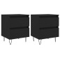 vidaXL Mesitas de noche 2 uds madera de ingeniería negro 40x35x50 cm vidaXL Mesitas de noche 2 uds madera de ingeniería negro 40x35x50 cm