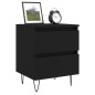 vidaXL Mesitas de noche 2 uds madera de ingeniería negro 40x35x50 cm vidaXL Mesitas de noche 2 uds madera de ingeniería negro 40x35x50 cm