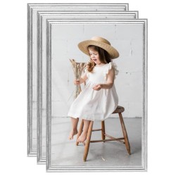 vidaXL Marcos de foto collage de mesa 3 uds plateado 21x29,7 cm