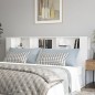 vidaXL Mueble cabecero blanco brillante 220x18,5x104,5 cm vidaXL Mueble cabecero blanco brillante 220x18,5x104,5 cm