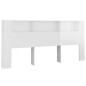 vidaXL Mueble cabecero blanco brillante 220x18,5x104,5 cm vidaXL Mueble cabecero blanco brillante 220x18,5x104,5 cm