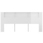 vidaXL Mueble cabecero blanco brillante 220x18,5x104,5 cm vidaXL Mueble cabecero blanco brillante 220x18,5x104,5 cm